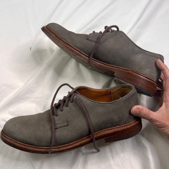 Frye Leather Oxford 15211 Men Ash color Shoes Size 11 D a060323 - Picture 9 of 10